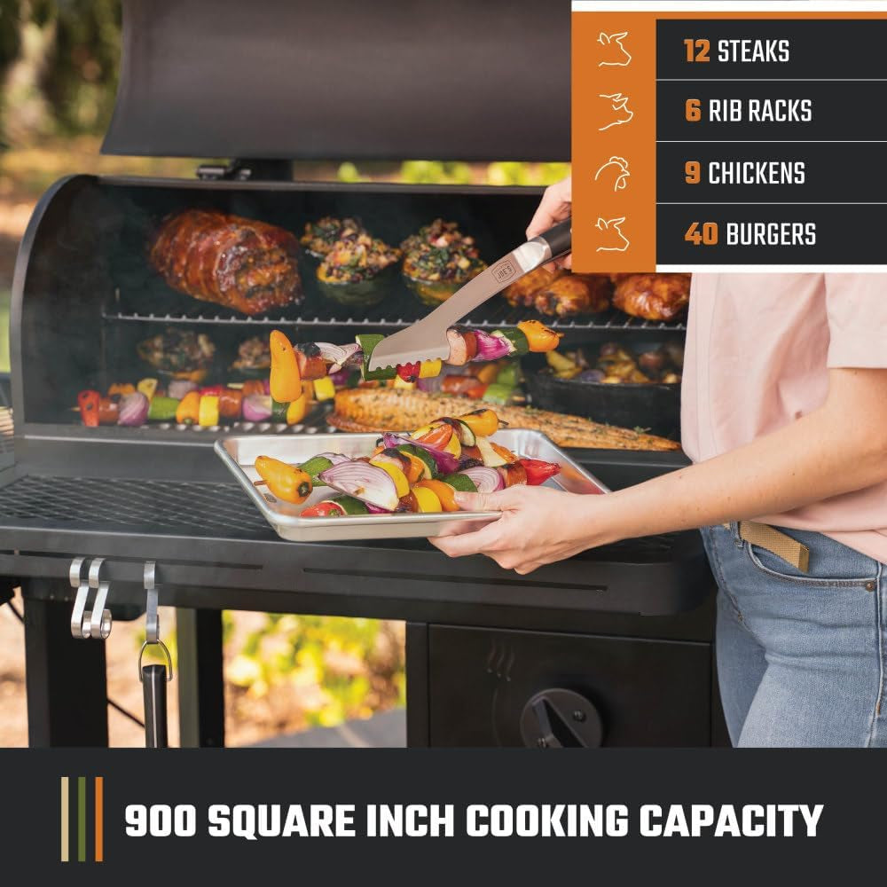 Tahoma 900 Auto-Feed Charcoal Smoker and Grill W/Wi-Fi with 900 Sq. In. Cooking Area in Black