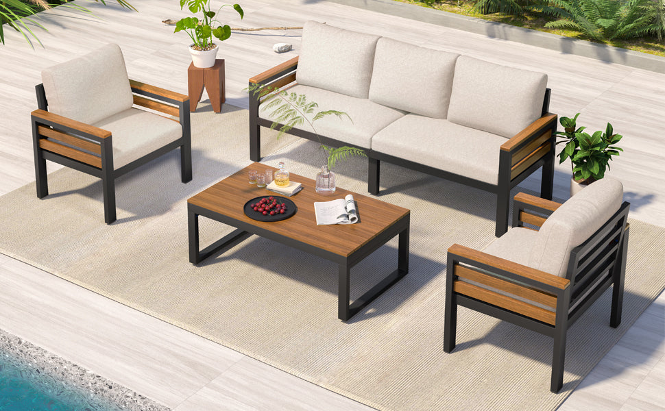 4-Piece Outdoor Furniture Sofa Set