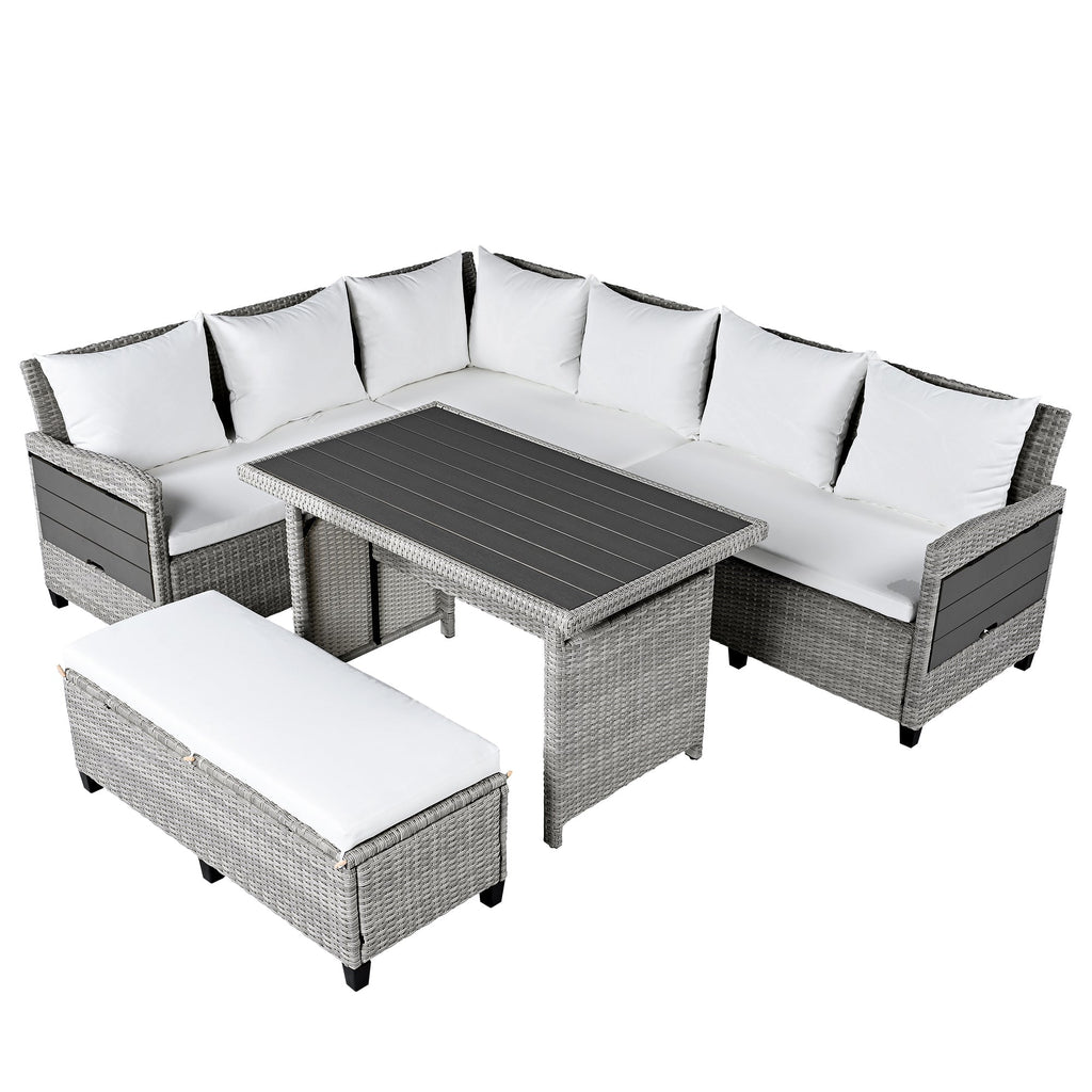 5-Piece Outdoor Patio Rattan Sofa Set