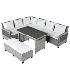 5-Piece Outdoor Patio Rattan Sofa Set