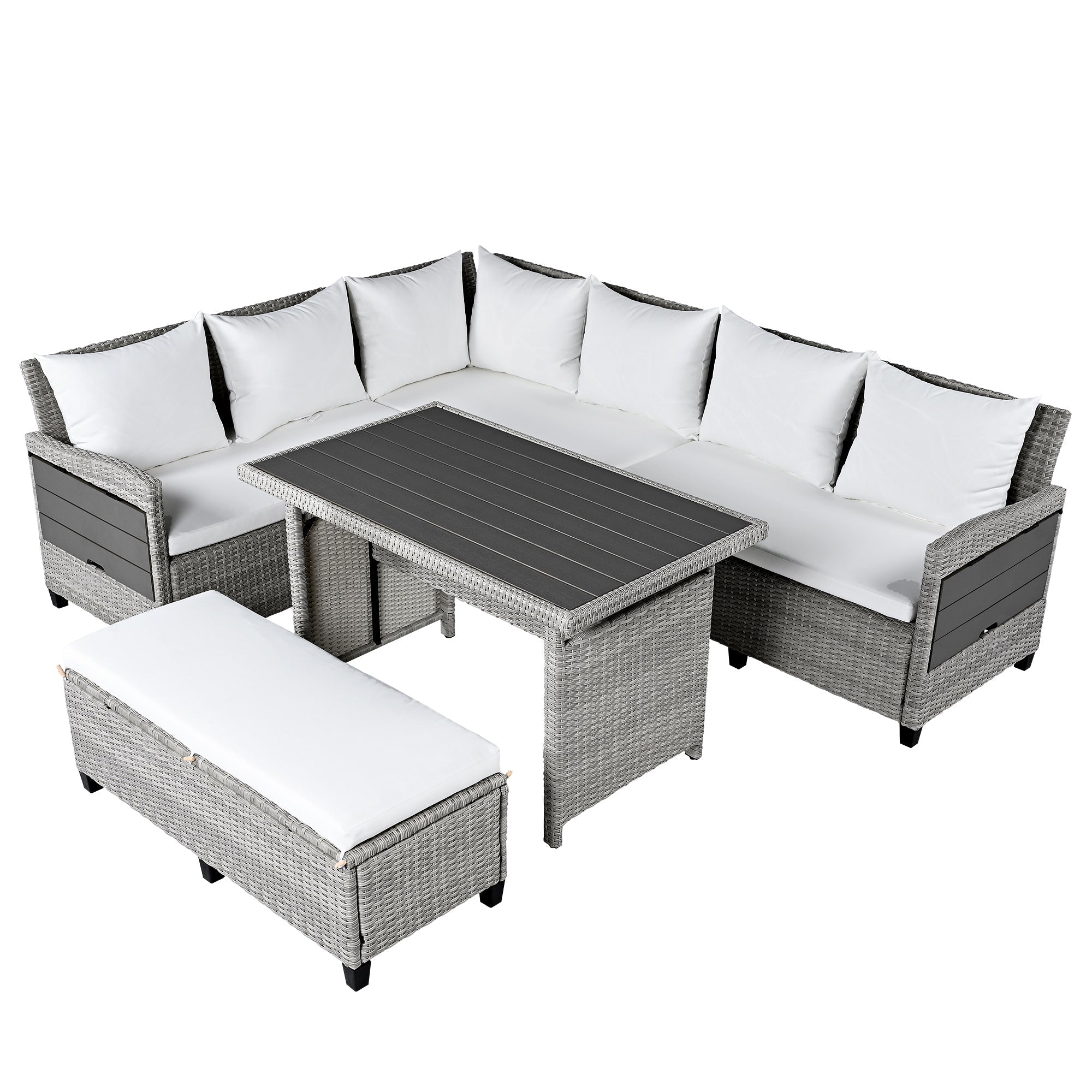 5-Piece Outdoor Patio Rattan Sofa Set