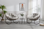Outdoor Rattan Rocking Chair with Padded Cushion
