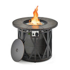 Alora 30K BTU Premium Outdoor Patio Gas Fire Pit Table with Fire Glass and Cover, 32"