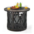 Alora 30K BTU Premium Outdoor Patio Gas Fire Pit Table with Fire Glass and Cover, 32"