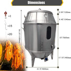 31-Inch Stainless Steel Commercial LPG Roaster Grill Oven For Chicken, Duck, And Turkey