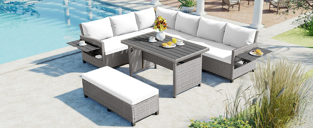 5-Piece Outdoor Patio Rattan Sofa Set