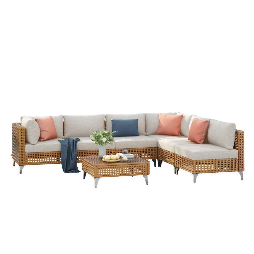 7-Piece Wicker Patio Furniture Set