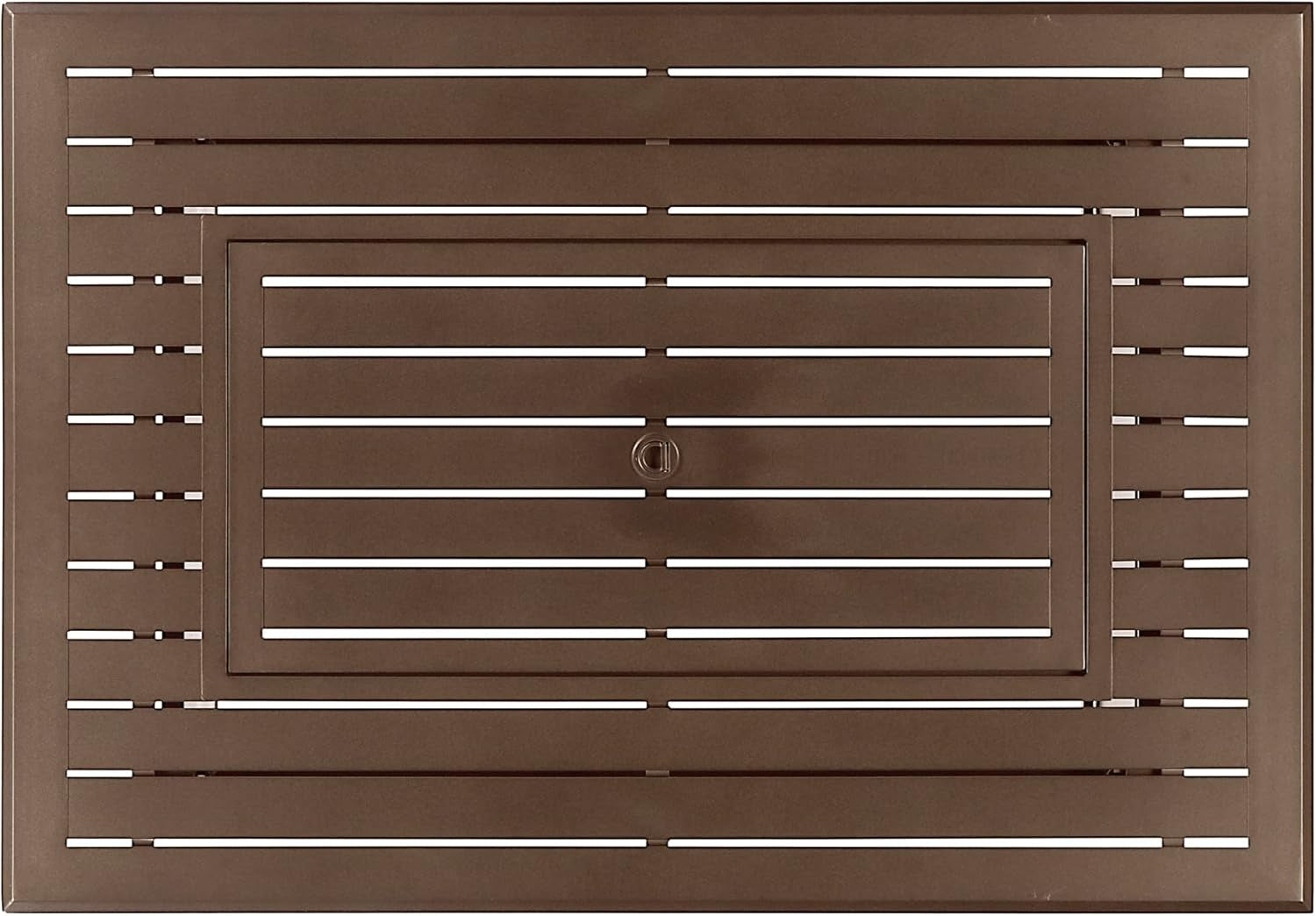 Istanbul-Fpt-Bn Rectangular 46 In. X 31 In. Aluminum Propane Pit, Glass Beads, Two Covers, Lid, 57,000 Btus in Brown Finish Fire Table