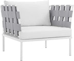 8 Piece White Aluminum Outdoor Patio Furniture Set