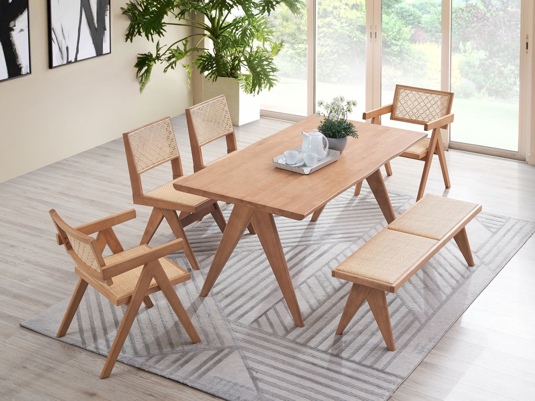 5- Piece Patio / Outdoor Dining Set - Natural