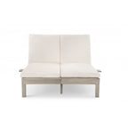 5-Position Adjustable Backrest Double Chaise Lounge Outdoor