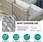 K&K 7-Piece Wicker Patio Furniture Set