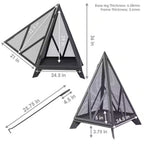 Majestic Pyramid Steel Mesh Wood Burning Fire Bowl Pit