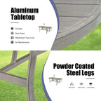 7-Piece Aluminum Outdoor Oval Dining Set with Sunbrella® Cushions