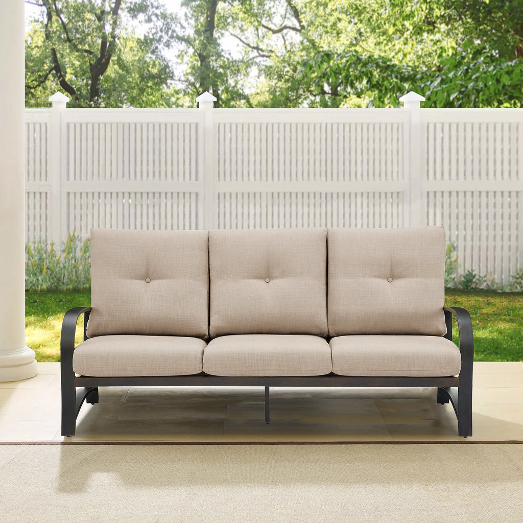 Aluminum Outdoor Sofa and 2 Chairs with Round Coffee Table