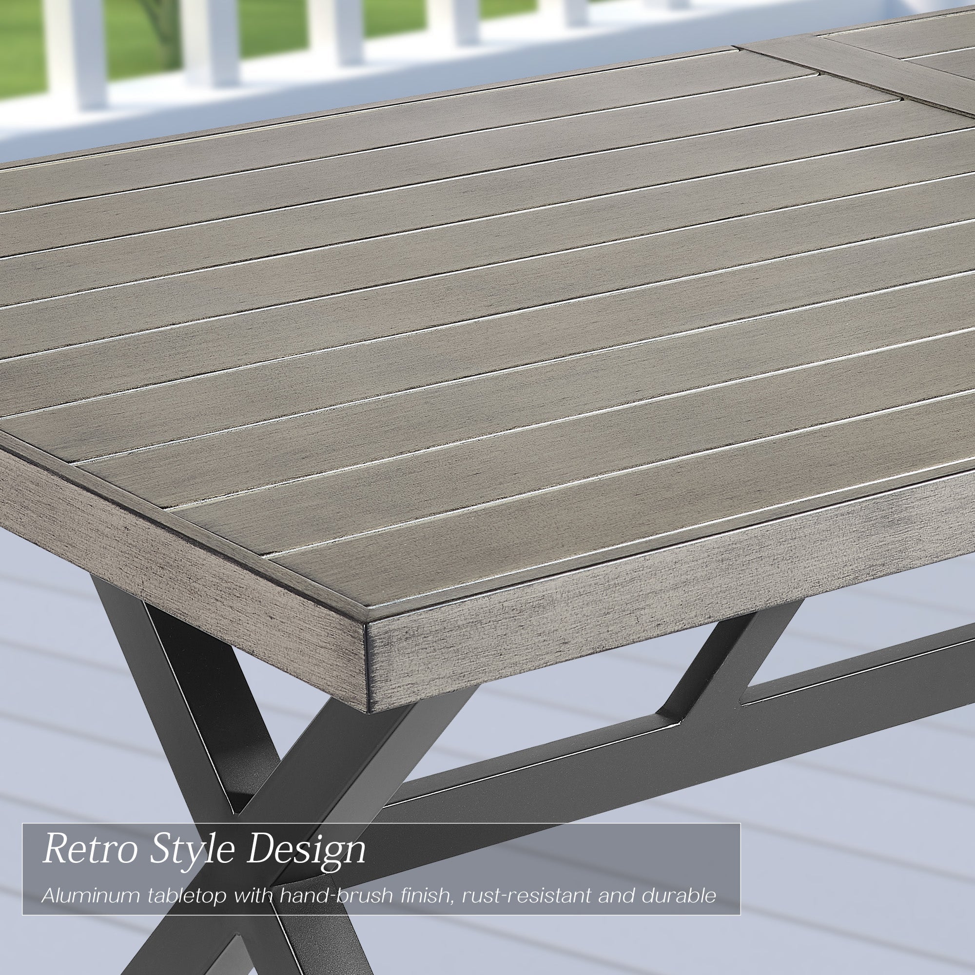 Rectangular Outdoor Dining Set with Sunbrella® Cushions