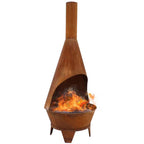 75 In. Rustic Chiminea Wood-Burning Fire Pit