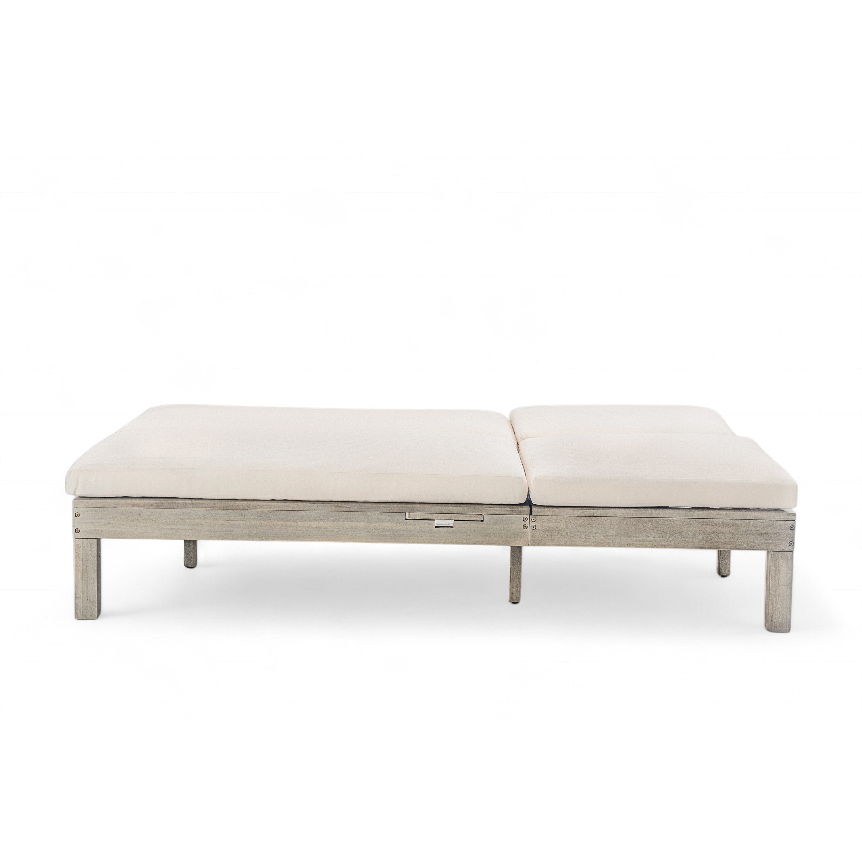 5-Position Adjustable Backrest Double Chaise Lounge Outdoor