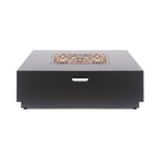 Alora 40-Inch 50K BTU Modern Outdoor Square Iron Backyard Patio Fire Pit