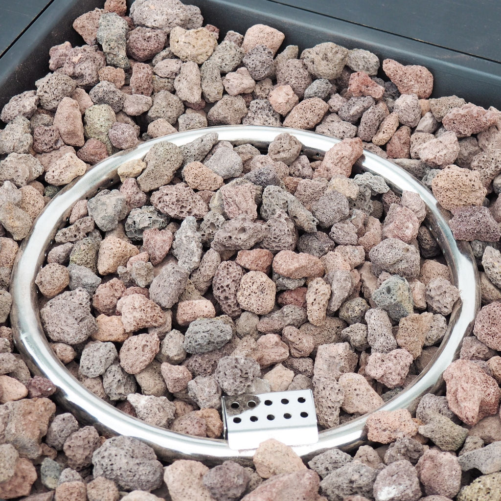 Alora 40-Inch 50K BTU Modern Outdoor Square Iron Backyard Patio Fire Pit