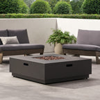 Alora 40-Inch 50K BTU Modern Outdoor Square Iron Backyard Patio Fire Pit