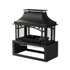 Alora 40-Inch Outdoor Steel Wood-Burning Backyard Fireplace Fire Pit