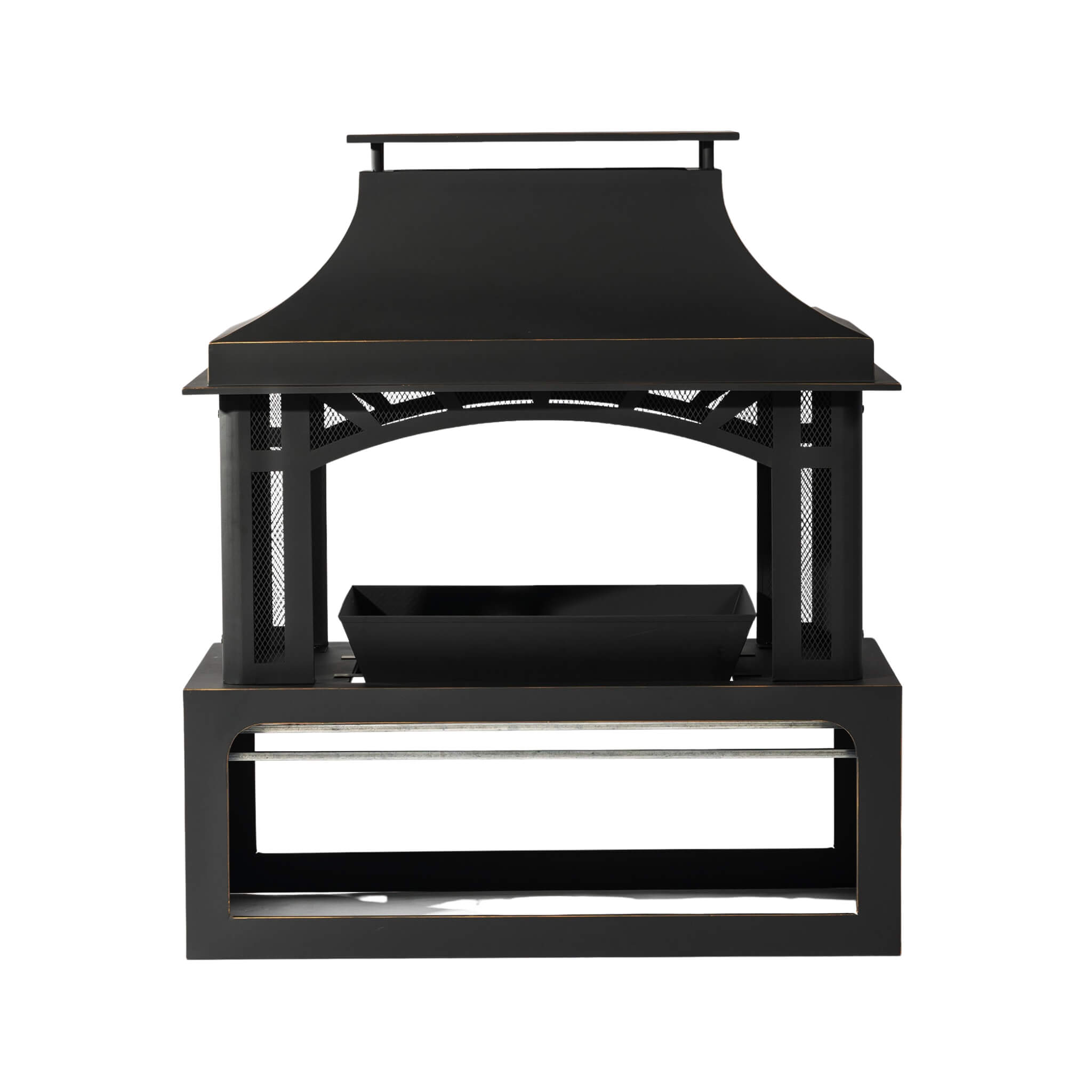 Alora 40-Inch Outdoor Steel Wood-Burning Backyard Fireplace Fire Pit