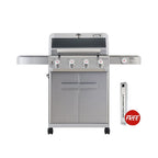 Mesa 405K,4-Burner Gas Grill with Smoker Box and Side Burner, 52,000 BTU – Perfect for Family Bbqs, Holiday Gift