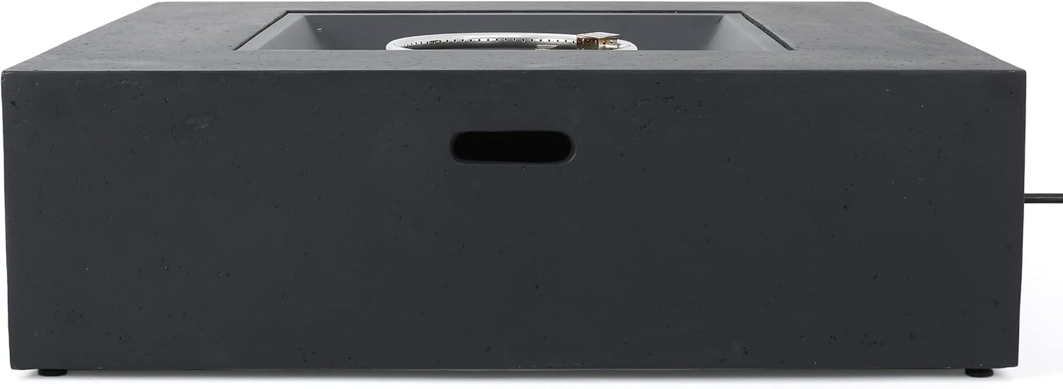 Aidan Outdoor 50,000 BTU Square Fire Pit (No Tank Holder) - Lightweight Concrete - Dark Gray