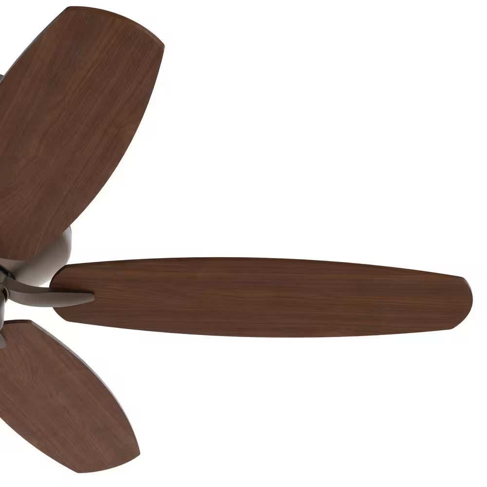 Renew Patio 52 In. Indoor/Outdoor Satin Natural Bronze Dual Mount Ceiling Fan with Pull Chain for Covered Patios