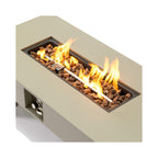 Alora 42-Inch 50K BTU Iron Liquid Propane Fire Pit Table with Glass Stones