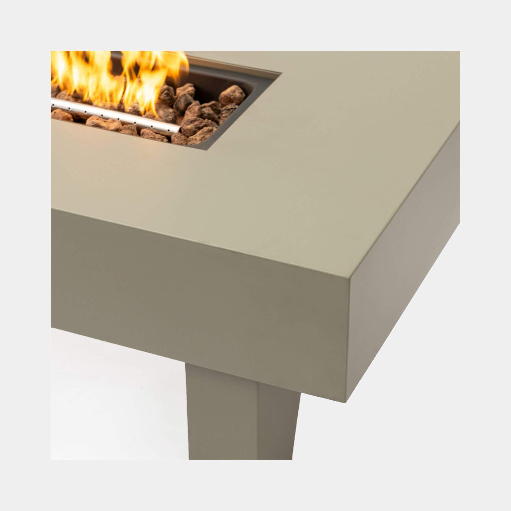 Alora 42-Inch 50K BTU Iron Liquid Propane Fire Pit Table with Glass Stones