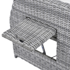 Outdoor Furniture Set Patio Rattan with Recliners and Tables