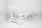 Lounge Chair Outdoor with Wood Texture, HDPE, Adjustable Backrest
