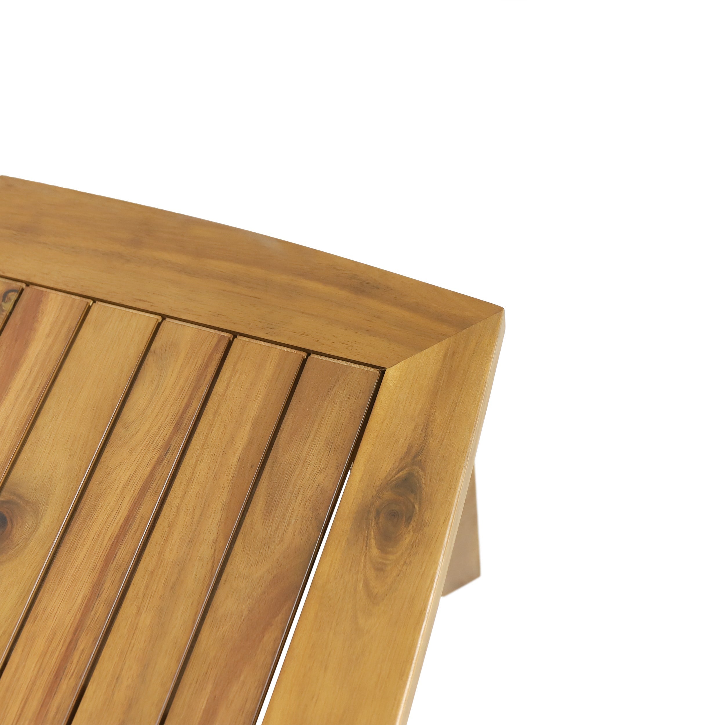 4-Piece Acacia Wood Patio Furniture Set with Cushions