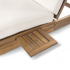 5-Position Adjustable Backrest Double Chaise Lounge Outdoor