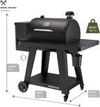 Oakford 875 Pro Pellet Gril with 824 SQ in Cooking Area, Cast Iron Grates, I-Site View Indicator, Heavy Duty Pellet Smoker Grill with Bluetooth Connectivity - 910-0512