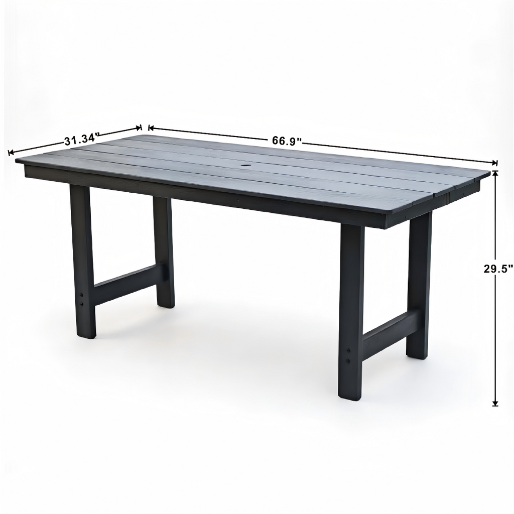 Outdoor Patio Dining Set with Table and Four Chairs
