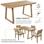 Multi-Person Outdoor Acacia Wood Dining Table and Chair Set