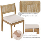 Multi-Person Outdoor Acacia Wood Dining Table and Chair Set