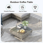 K&K 7-Piece Wicker Patio Furniture Set