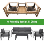 Alora 4-Piece Premium Outdoor Aluminum Furniture Set For Backyard & Poolside
