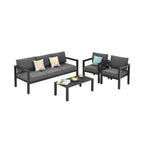 Alora 4-Piece Premium Outdoor Aluminum Furniture Set For Backyard & Poolside