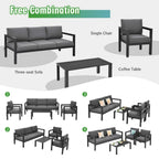 Alora 4-Piece Premium Outdoor Aluminum Furniture Set For Backyard & Poolside