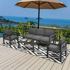 Alora 4-Piece Premium Outdoor Aluminum Furniture Set For Backyard & Poolside
