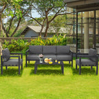 Alora 4-Piece Premium Outdoor Aluminum Furniture Set For Backyard & Poolside