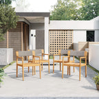 Alora Premium 5-Piece Acacia Wooden Outdoor Furniture Patio Set With Dining Chairs And Table (SAK70445)
