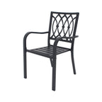 Alora 5-Piece Outdoor Dining Set With 4 Heavy-Duty Chairs And Square Table With Umbrella Hole [UMBRELLA NOT INCLUDED]