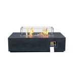 Alora 52-Inch Portable Concrete Rectangular Propane Fire Pit Table with Repair Kit