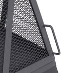 Majestic Pyramid Steel Mesh Wood Burning Fire Bowl Pit